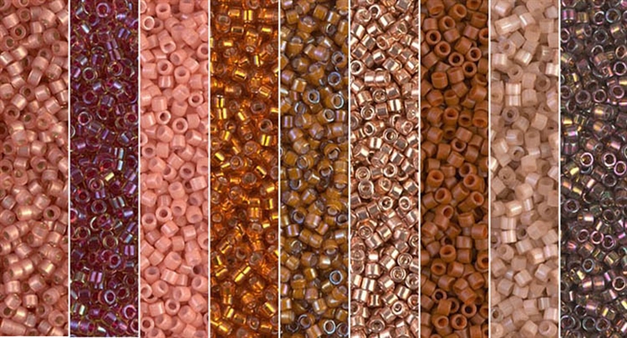 Cadmium Orange Monday - Exclusive Mix of Miyuki Delica Seed Beads