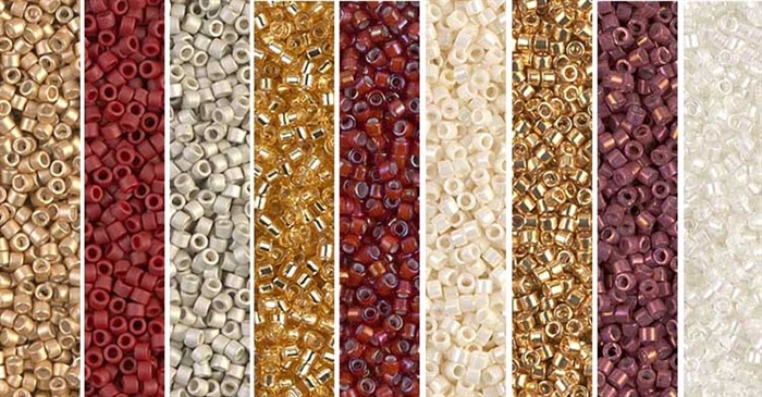 Cinnamon Gold Monday - Exclusive Mix of Miyuki Delica Seed Beads
