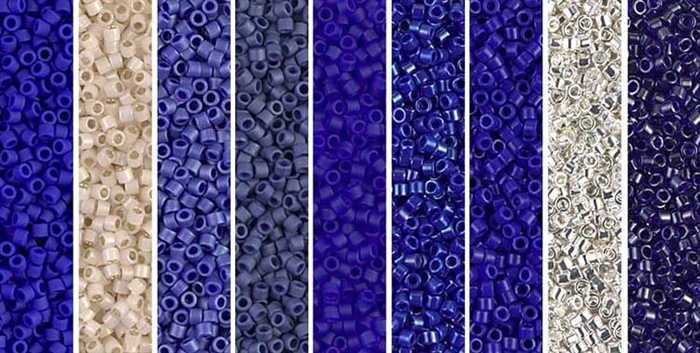 Cobalt Monday - Exclusive Mix of Miyuki Delica Seed Beads