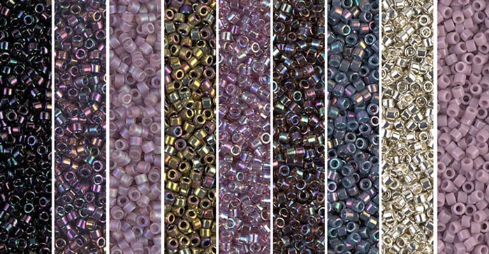 Dusky Lavender Monday - Exclusive Mix of Miyuki Delica Seed Beads