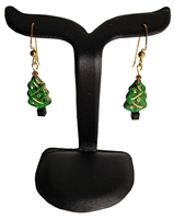 Red Panda Beads Emerald Christmas Tree Earrings Kit