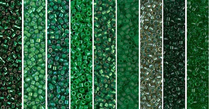 Emerald Monday - Exclusive Mix of Miyuki Delica Seed Beads