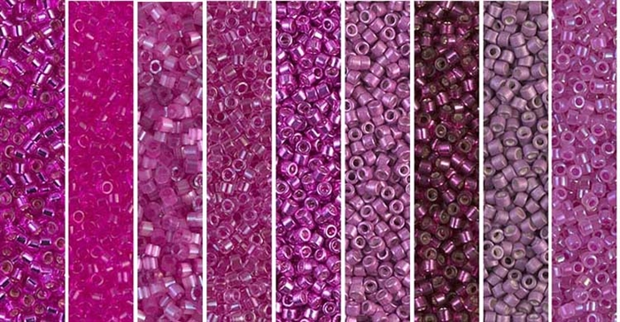 Fuchsia Monday - Exclusive Mix of Miyuki Delica Seed Beads