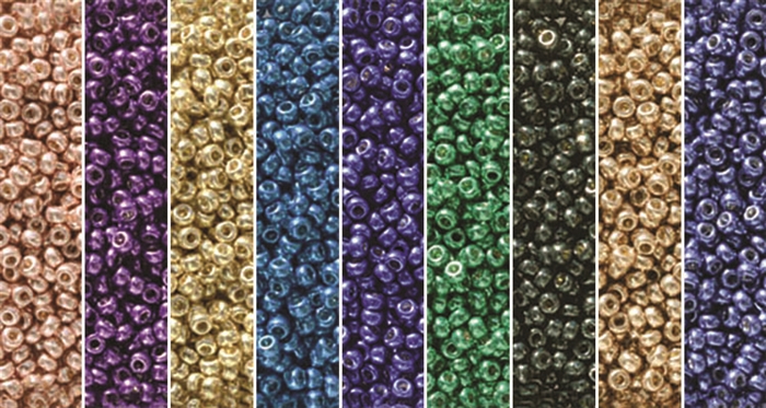 Galvanized Duracoat Monday Rounder - Exclusive Mix of Miyuki Rocaille Seed Beads