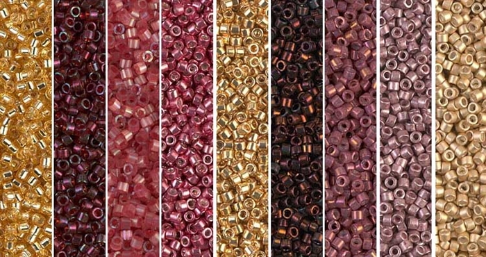 Golden Garnet Monday - Exclusive Mix of Miyuki Delica Seed Beads