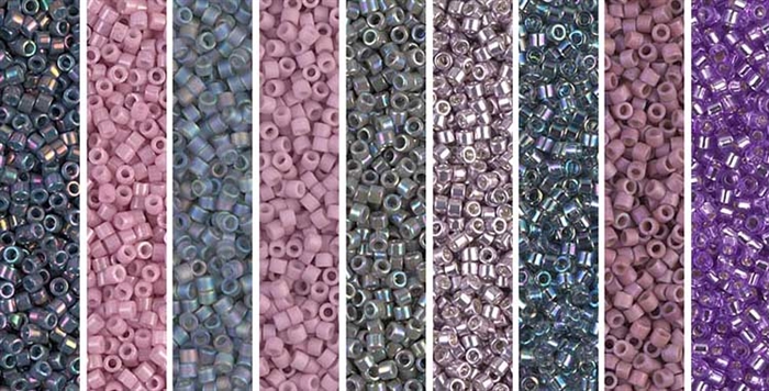 Grizzly Plum Monday - Exclusive Mix of Miyuki Delica Seed Beads