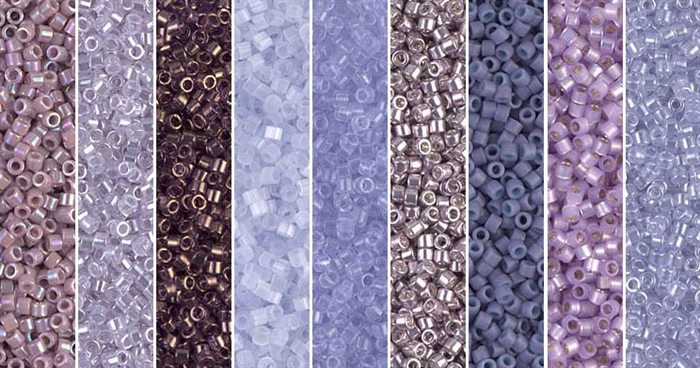 Lavender Monday - Exclusive Mix of Miyuki Delica Seed Beads