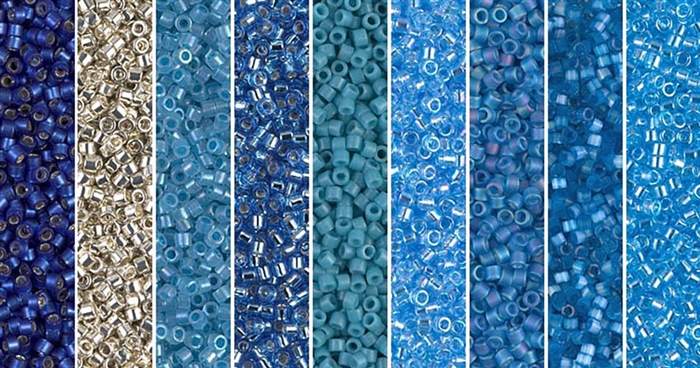Little Boy Blue Monday - Exclusive Mix of Miyuki Delica Seed Beads