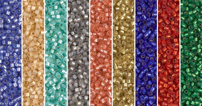 Matte Silver Lining Monday - Exclusive Mix of Miyuki Delica Seed Beads