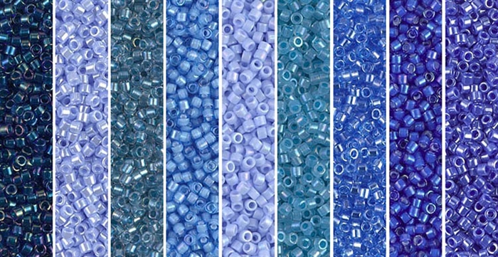 Monday Morning Blues - Exclusive Mix of Miyuki Delica Seed Beads