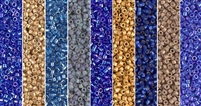 Navy Peony Monday - Exclusive Mix of Miyuki Delica Seed Beads