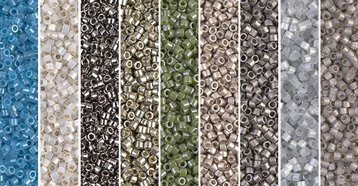 Neutral Gray Monday - Exclusive Mix of Miyuki Delica Seed Beads