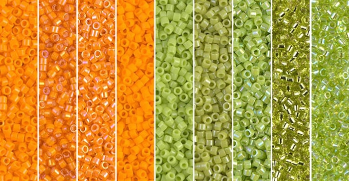 Orange Limeade Monday - Exclusive Mix of Miyuki Delica Seed Beads