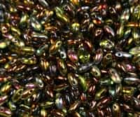 Magic Green Czech Rizo Seed  Beads - 8 Grams