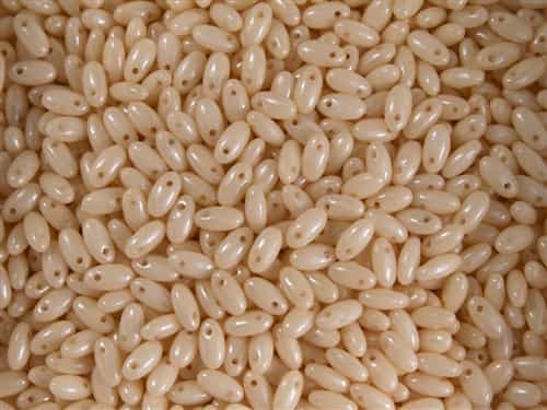 Champagne Luster Czech Rizo Seed  Beads - 8 Grams