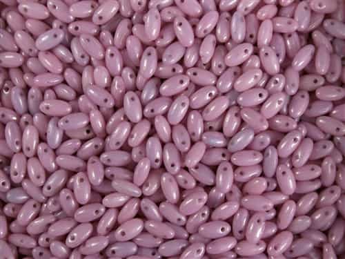 Lila Luster Czech Rizo Seed  Beads - 8 Grams