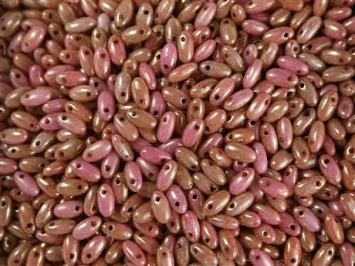 Gold Luster Czech Rizo Seed  Beads - 8 Grams