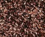 Amethyst Capri Gold Czech Rizo Seed  Beads - 8 Grams