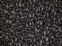 Jet Czech Rizo Seed  Beads - 8 Grams