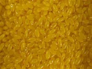 Lime Czech Rizo Seed  Beads - 8 Grams