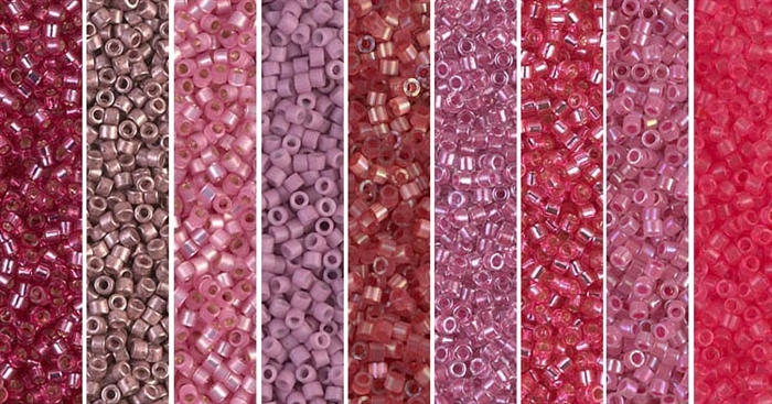 Rosy Monday - Exclusive Mix of Miyuki Delica Seed Beads