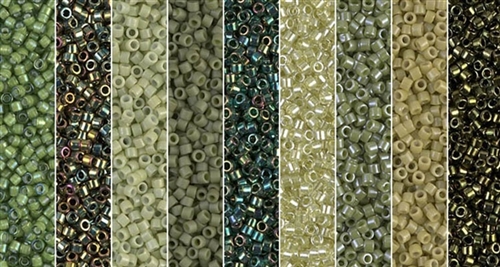 Scarabaeus Green Monday - Exclusive Mix of Miyuki Delica Seed Beads