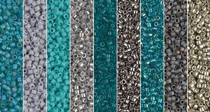 Tropical Teal Monday - Exclusive Mix of Miyuki Delica Seed Beads