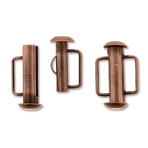 SBC165AC - Antique Copper Slide Bar Clasp - 16.5mm