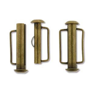 SBC215AB - Antique Brass Slide Bar Clasp - 21.5mm