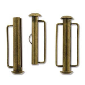 SBC265AB - Antique Brass Slide Bar Clasp - 26.5mm