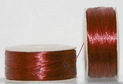 Size B Nymo Dark Red Bobbin