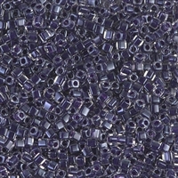 Miyuki Square 1.8MM Beads SBS0223 ICL Clear/Royal Purple