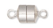 Silver Plated Magnetic Barrel Clasp 7x6
