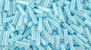 Toho Bugle Beads #2 6mm : TB02-124 - Opauqe Lustered Pal Blue - 10 Grams