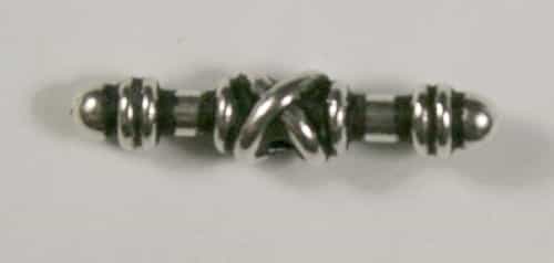 4mm Cross Bar Antique Silver