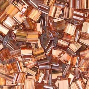 7.2 Grams TL4553 Transparent/Copper Miyuki Tila Beads