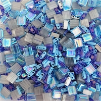 5 Grams TLMIX-221 Azure Sky - Miyuki Tila - Half Tila & Quarter Tila Beads Mix