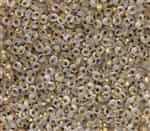 Toho 3mm Magatama Beads - TM3-989F Gold-Lined Frosted Crystal - 5 Grams