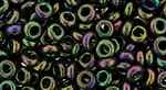 TN06-509 - TOHO - Demi Round 6/0 4mm Tube 2.5" : Higher-Metallic Iris - Purple/Green - Approx 7-8 Grams