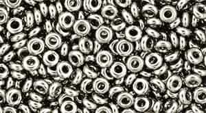 TN08-711 - 8/0 Toho Demi Round 3mm : Nickel - Approx 7.4 Grams