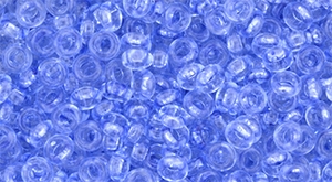 TN08-YPS0044 - 8/0 Toho Demi Round 3mm Tube 2.5" : HYBRID ColorTrends: Transparent - Airy Blue - Approx 7.4 Grams