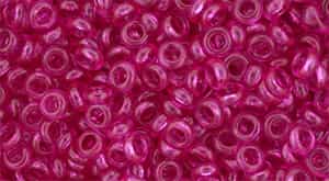 TN08-YPS0051 - 8/0 Toho Demi Round 3mm Tube 2.5" : HYBRID ColorTrends: Transparent - Pink Yarrow - Approx 7.4 Grams