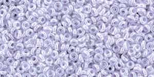 TN11-1066 - TOHO - Demi Round 11/0 2.2mm Tube 2.5" : Inside-Color Crystal/Light Grape Lined - Approx 7.8 Grams