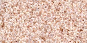 TN11-1068 - TOHO - Demi Round 11/0 2.2mm Tube 2.5" : Inside-Color Crystal/Blush Lined - Approx 7.8 Grams