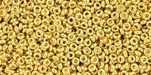 TN11-712 - 11/0 Toho Demi Round 2.2mm : Metallic-Gold Plated - Approx 7.8 Grams