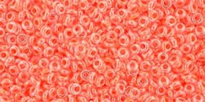 TN11-803 - TOHO - Demi Round 11/0 2.2mm Tube 2.5" : Luminous Neon Salmon - Approx 7.8 Grams