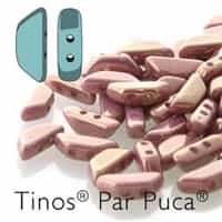 Tinos par Puca : TNS410-03000-14496 - Opaque Mix Violet/Gold Luster - 25 Beads