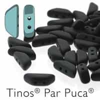 Tinos par Puca : TNS410-23980-84100 - Jet Matte - 25 Beads