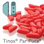 Tinos par Puca : TNS410-93200 - Opaque Coral Red - 25 Beads