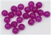 TQF8MM - 8mm Round Translucent Quartz Fuchsia, Permanently Dyed, 10 Pieces